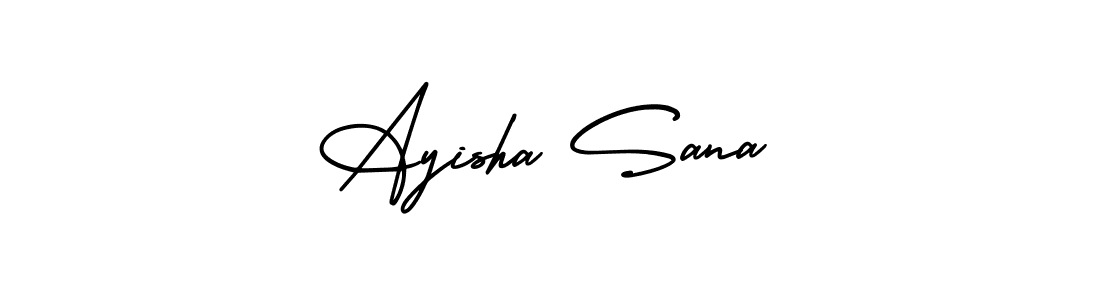 You can use this online signature creator to create a handwritten signature for the name Ayisha Sana. This is the best online autograph maker. Ayisha Sana signature style 3 images and pictures png