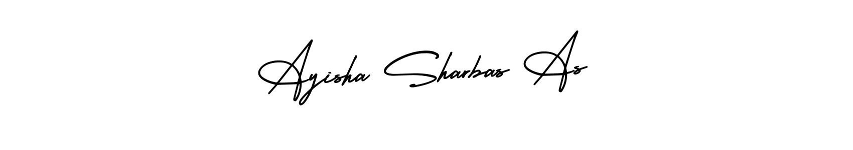 How to Draw Ayisha Sharbas As signature style? AmerikaSignatureDemo-Regular is a latest design signature styles for name Ayisha Sharbas As. Ayisha Sharbas As signature style 3 images and pictures png