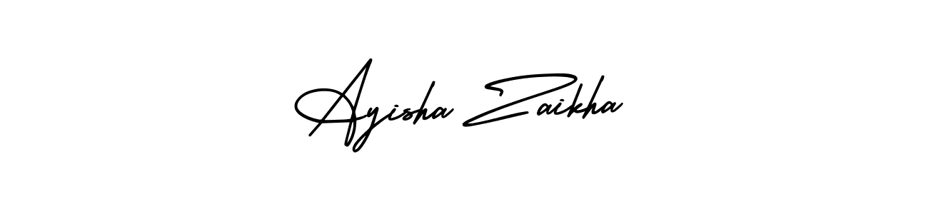 Design your own signature with our free online signature maker. With this signature software, you can create a handwritten (AmerikaSignatureDemo-Regular) signature for name Ayisha Zaikha. Ayisha Zaikha signature style 3 images and pictures png