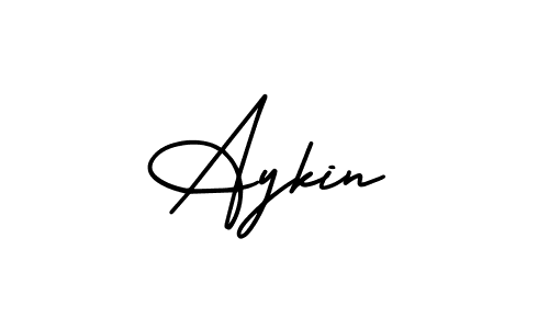 Make a beautiful signature design for name Aykin. With this signature (AmerikaSignatureDemo-Regular) style, you can create a handwritten signature for free. Aykin signature style 3 images and pictures png