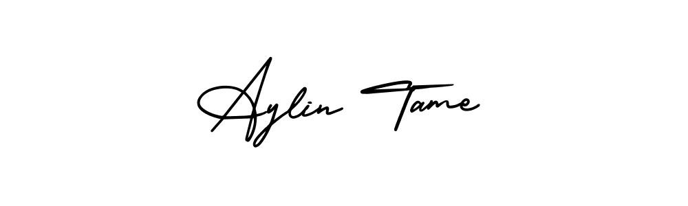 Make a short Aylin Tame signature style. Manage your documents anywhere anytime using AmerikaSignatureDemo-Regular. Create and add eSignatures, submit forms, share and send files easily. Aylin Tame signature style 3 images and pictures png