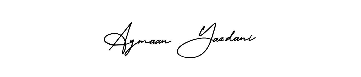 How to make Aymaan Yazdani signature? AmerikaSignatureDemo-Regular is a professional autograph style. Create handwritten signature for Aymaan Yazdani name. Aymaan Yazdani signature style 3 images and pictures png