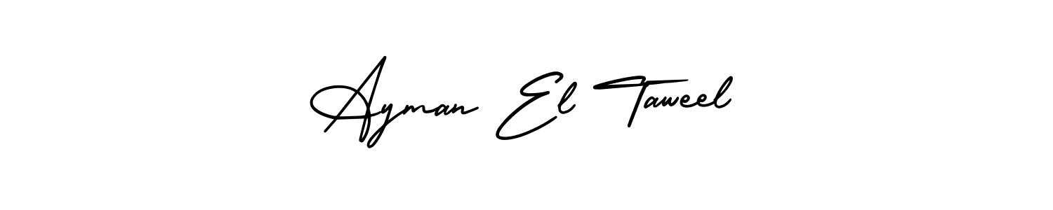 Use a signature maker to create a handwritten signature online. With this signature software, you can design (AmerikaSignatureDemo-Regular) your own signature for name Ayman El Taweel. Ayman El Taweel signature style 3 images and pictures png