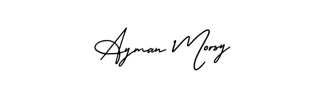 Also You can easily find your signature by using the search form. We will create Ayman Morsy name handwritten signature images for you free of cost using AmerikaSignatureDemo-Regular sign style. Ayman Morsy signature style 3 images and pictures png