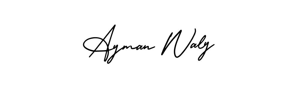 Similarly AmerikaSignatureDemo-Regular is the best handwritten signature design. Signature creator online .You can use it as an online autograph creator for name Ayman Waly. Ayman Waly signature style 3 images and pictures png