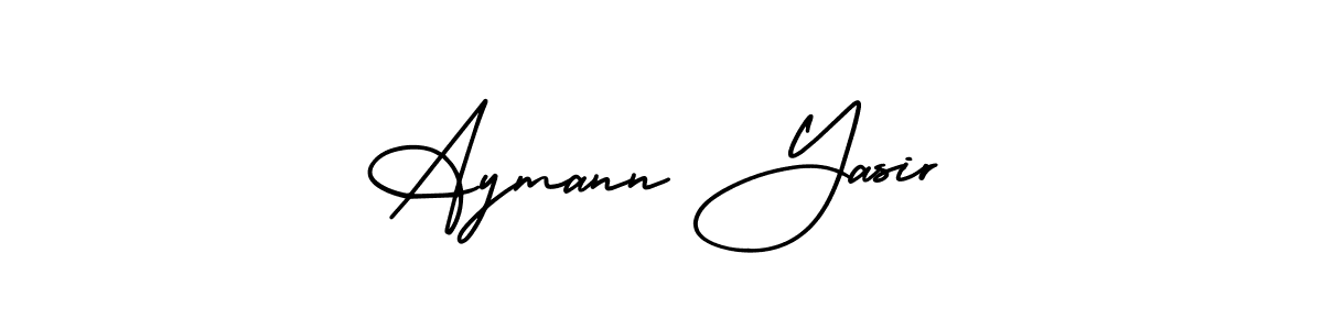 Make a beautiful signature design for name Aymann Yasir. Use this online signature maker to create a handwritten signature for free. Aymann Yasir signature style 3 images and pictures png