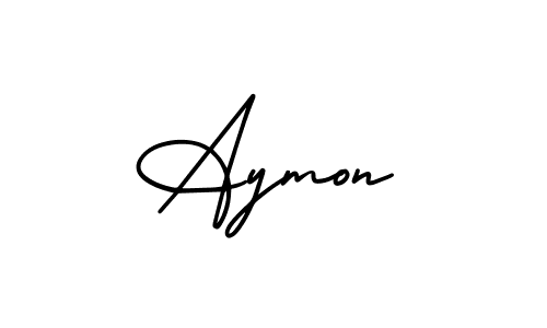 Use a signature maker to create a handwritten signature online. With this signature software, you can design (AmerikaSignatureDemo-Regular) your own signature for name Aymon. Aymon signature style 3 images and pictures png