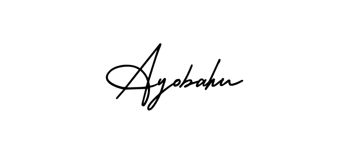 How to Draw Ayobahu signature style? AmerikaSignatureDemo-Regular is a latest design signature styles for name Ayobahu. Ayobahu signature style 3 images and pictures png