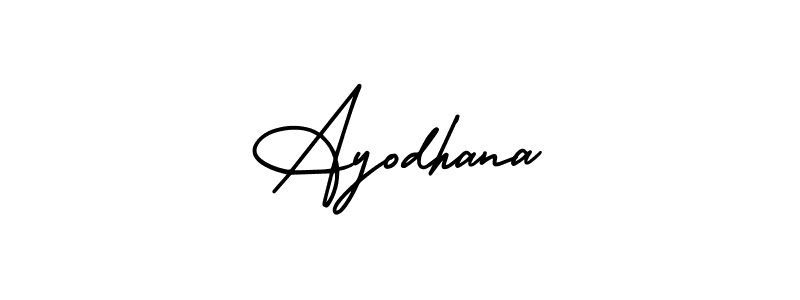 How to make Ayodhana signature? AmerikaSignatureDemo-Regular is a professional autograph style. Create handwritten signature for Ayodhana name. Ayodhana signature style 3 images and pictures png