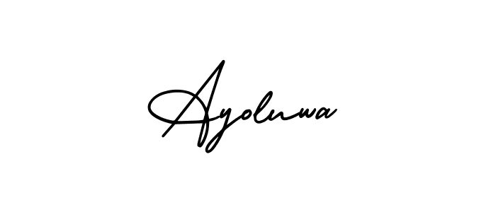 It looks lik you need a new signature style for name Ayoluwa. Design unique handwritten (AmerikaSignatureDemo-Regular) signature with our free signature maker in just a few clicks. Ayoluwa signature style 3 images and pictures png
