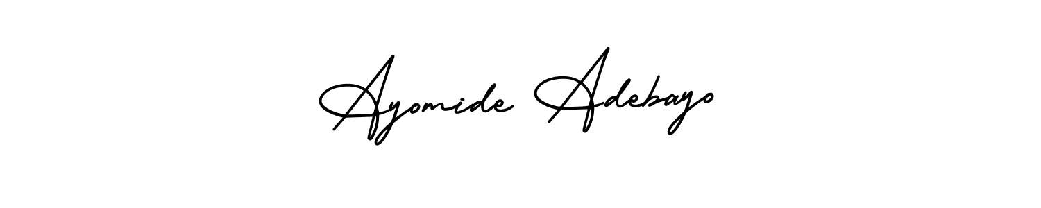 Similarly AmerikaSignatureDemo-Regular is the best handwritten signature design. Signature creator online .You can use it as an online autograph creator for name Ayomide Adebayo. Ayomide Adebayo signature style 3 images and pictures png