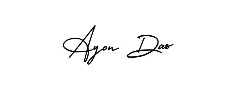 Similarly AmerikaSignatureDemo-Regular is the best handwritten signature design. Signature creator online .You can use it as an online autograph creator for name Ayon Das. Ayon Das signature style 3 images and pictures png