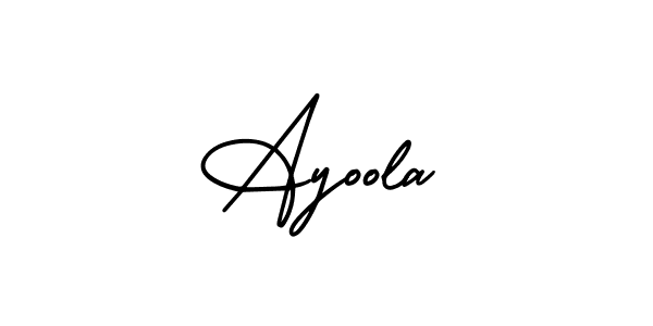 It looks lik you need a new signature style for name Ayoola. Design unique handwritten (AmerikaSignatureDemo-Regular) signature with our free signature maker in just a few clicks. Ayoola signature style 3 images and pictures png