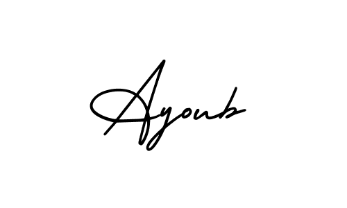Create a beautiful signature design for name Ayoub. With this signature (AmerikaSignatureDemo-Regular) fonts, you can make a handwritten signature for free. Ayoub signature style 3 images and pictures png