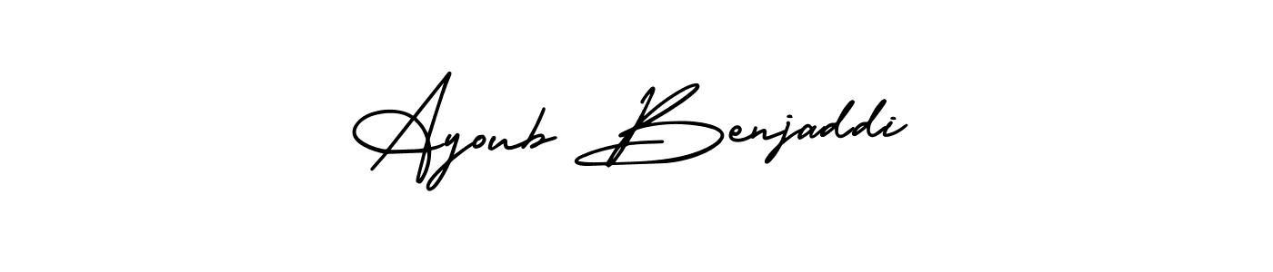 Check out images of Autograph of Ayoub Benjaddi name. Actor Ayoub Benjaddi Signature Style. AmerikaSignatureDemo-Regular is a professional sign style online. Ayoub Benjaddi signature style 3 images and pictures png