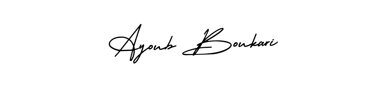 Design your own signature with our free online signature maker. With this signature software, you can create a handwritten (AmerikaSignatureDemo-Regular) signature for name Ayoub Boukari. Ayoub Boukari signature style 3 images and pictures png