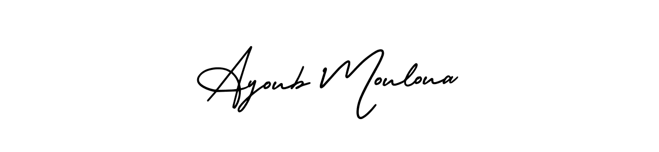 Here are the top 10 professional signature styles for the name Ayoub Mouloua. These are the best autograph styles you can use for your name. Ayoub Mouloua signature style 3 images and pictures png