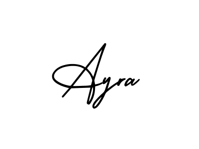 Make a beautiful signature design for name Ayra. With this signature (AmerikaSignatureDemo-Regular) style, you can create a handwritten signature for free. Ayra signature style 3 images and pictures png