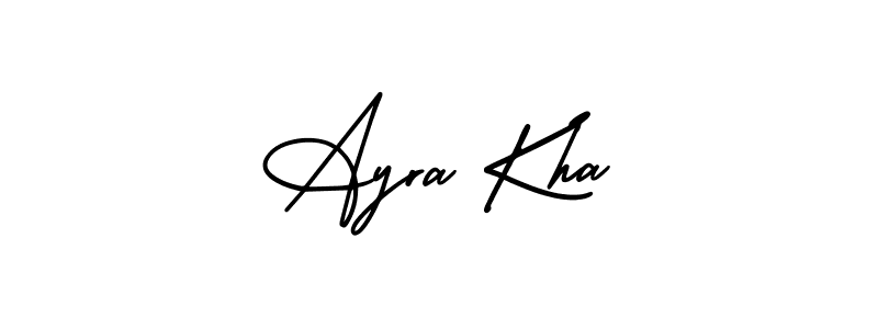 Ayra Kha stylish signature style. Best Handwritten Sign (AmerikaSignatureDemo-Regular) for my name. Handwritten Signature Collection Ideas for my name Ayra Kha. Ayra Kha signature style 3 images and pictures png