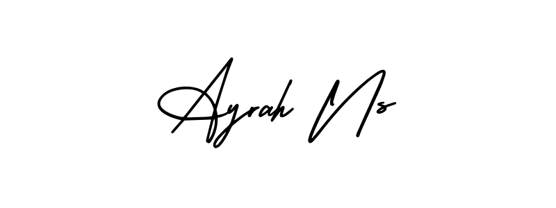 How to Draw Ayrah Ns signature style? AmerikaSignatureDemo-Regular is a latest design signature styles for name Ayrah Ns. Ayrah Ns signature style 3 images and pictures png