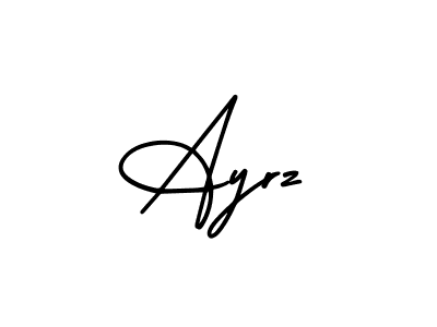 How to make Ayrz name signature. Use AmerikaSignatureDemo-Regular style for creating short signs online. This is the latest handwritten sign. Ayrz signature style 3 images and pictures png