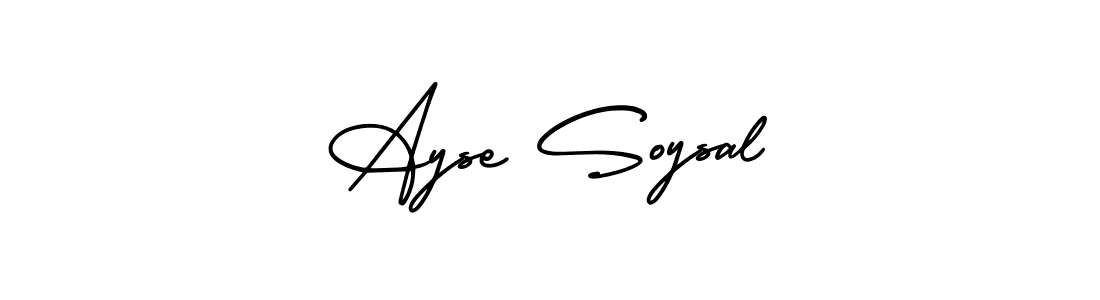 The best way (AmerikaSignatureDemo-Regular) to make a short signature is to pick only two or three words in your name. The name Ayse Soysal include a total of six letters. For converting this name. Ayse Soysal signature style 3 images and pictures png