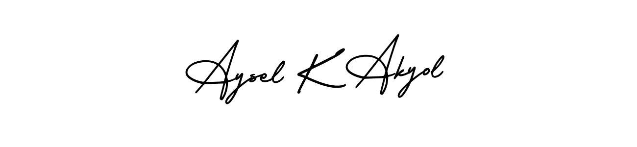 Make a beautiful signature design for name Aysel K Akyol. Use this online signature maker to create a handwritten signature for free. Aysel K Akyol signature style 3 images and pictures png