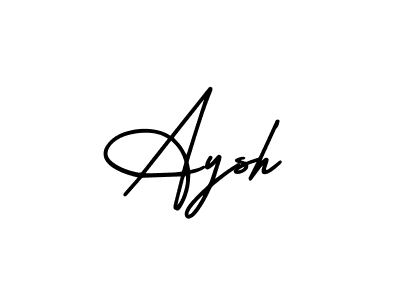 AmerikaSignatureDemo-Regular is a professional signature style that is perfect for those who want to add a touch of class to their signature. It is also a great choice for those who want to make their signature more unique. Get Aysh name to fancy signature for free. Aysh signature style 3 images and pictures png