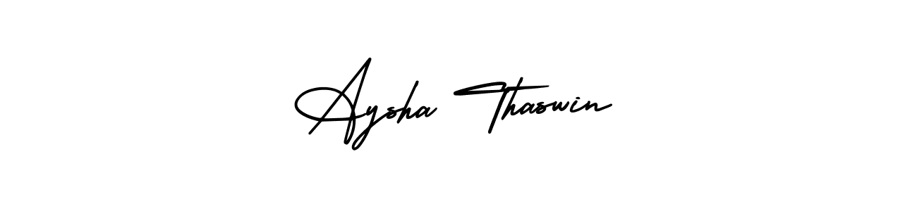 Check out images of Autograph of Aysha Thaswin name. Actor Aysha Thaswin Signature Style. AmerikaSignatureDemo-Regular is a professional sign style online. Aysha Thaswin signature style 3 images and pictures png