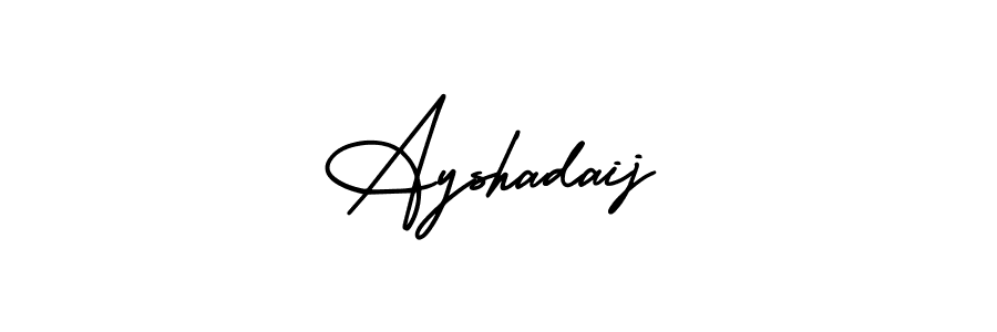 It looks lik you need a new signature style for name Ayshadaij. Design unique handwritten (AmerikaSignatureDemo-Regular) signature with our free signature maker in just a few clicks. Ayshadaij signature style 3 images and pictures png
