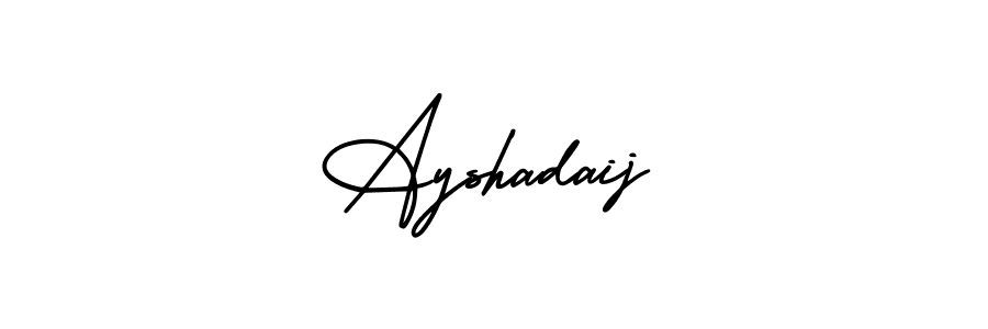 Use a signature maker to create a handwritten signature online. With this signature software, you can design (AmerikaSignatureDemo-Regular) your own signature for name Ayshadaij. Ayshadaij signature style 3 images and pictures png