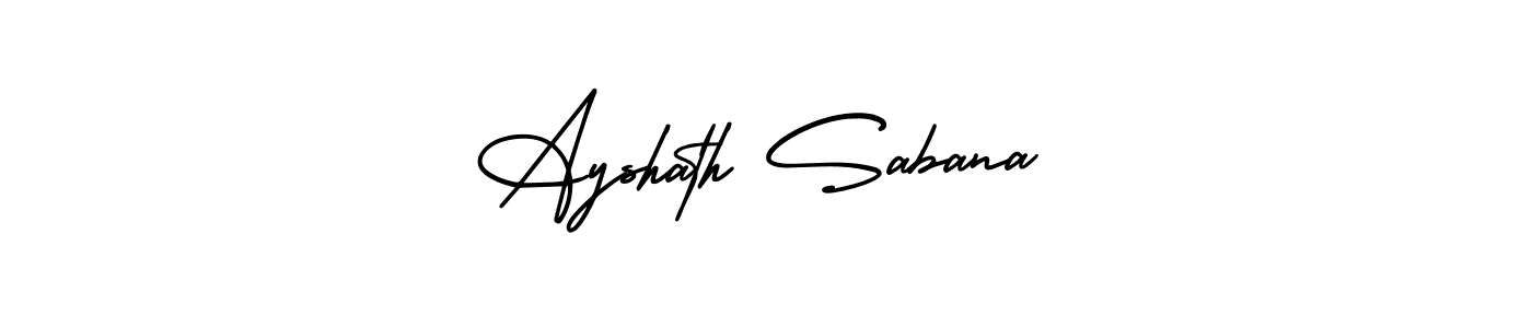 AmerikaSignatureDemo-Regular is a professional signature style that is perfect for those who want to add a touch of class to their signature. It is also a great choice for those who want to make their signature more unique. Get Ayshath Sabana name to fancy signature for free. Ayshath Sabana signature style 3 images and pictures png