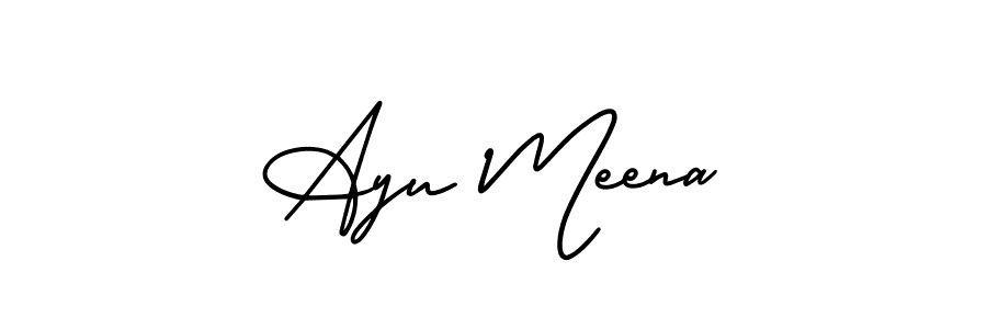 Also we have Ayu Meena name is the best signature style. Create professional handwritten signature collection using AmerikaSignatureDemo-Regular autograph style. Ayu Meena signature style 3 images and pictures png