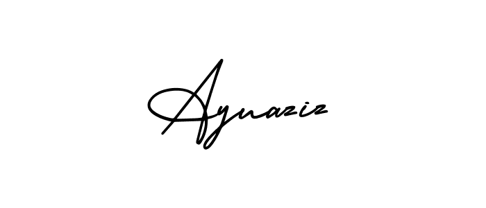 Ayuaziz stylish signature style. Best Handwritten Sign (AmerikaSignatureDemo-Regular) for my name. Handwritten Signature Collection Ideas for my name Ayuaziz. Ayuaziz signature style 3 images and pictures png