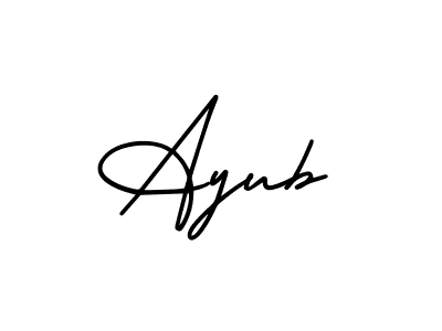 The best way (AmerikaSignatureDemo-Regular) to make a short signature is to pick only two or three words in your name. The name Ayub include a total of six letters. For converting this name. Ayub signature style 3 images and pictures png