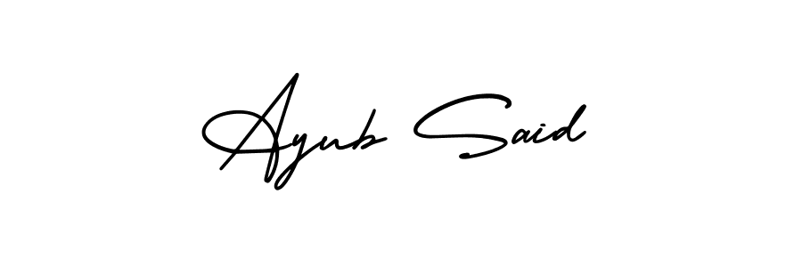Check out images of Autograph of Ayub Said name. Actor Ayub Said Signature Style. AmerikaSignatureDemo-Regular is a professional sign style online. Ayub Said signature style 3 images and pictures png