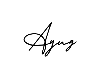 AmerikaSignatureDemo-Regular is a professional signature style that is perfect for those who want to add a touch of class to their signature. It is also a great choice for those who want to make their signature more unique. Get Ayug name to fancy signature for free. Ayug signature style 3 images and pictures png