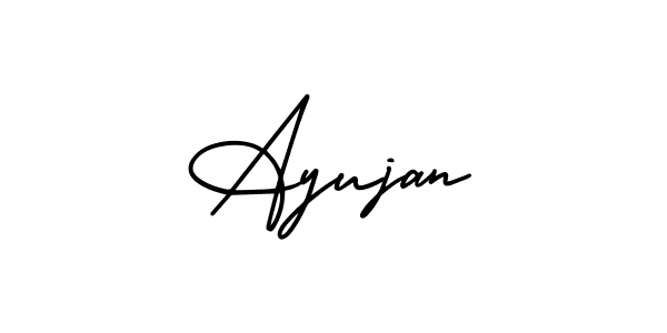 Ayujan stylish signature style. Best Handwritten Sign (AmerikaSignatureDemo-Regular) for my name. Handwritten Signature Collection Ideas for my name Ayujan. Ayujan signature style 3 images and pictures png