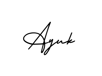 Make a beautiful signature design for name Ayuk. With this signature (AmerikaSignatureDemo-Regular) style, you can create a handwritten signature for free. Ayuk signature style 3 images and pictures png