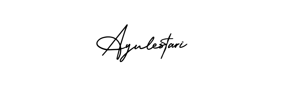 Similarly AmerikaSignatureDemo-Regular is the best handwritten signature design. Signature creator online .You can use it as an online autograph creator for name Ayulestari. Ayulestari signature style 3 images and pictures png