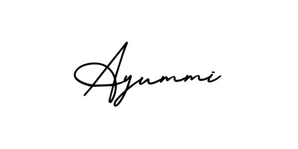 It looks lik you need a new signature style for name Ayummi. Design unique handwritten (AmerikaSignatureDemo-Regular) signature with our free signature maker in just a few clicks. Ayummi signature style 3 images and pictures png