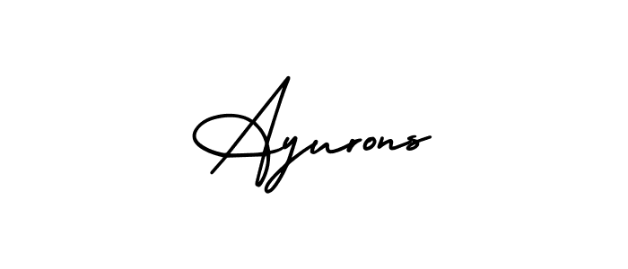 Ayurons stylish signature style. Best Handwritten Sign (AmerikaSignatureDemo-Regular) for my name. Handwritten Signature Collection Ideas for my name Ayurons. Ayurons signature style 3 images and pictures png
