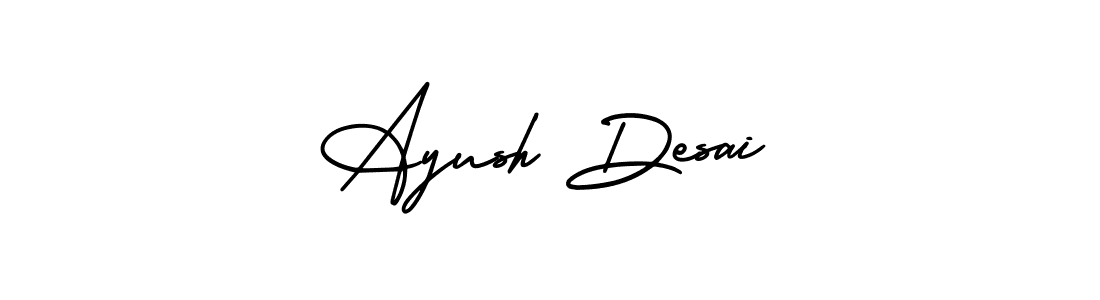 How to make Ayush Desai name signature. Use AmerikaSignatureDemo-Regular style for creating short signs online. This is the latest handwritten sign. Ayush Desai signature style 3 images and pictures png