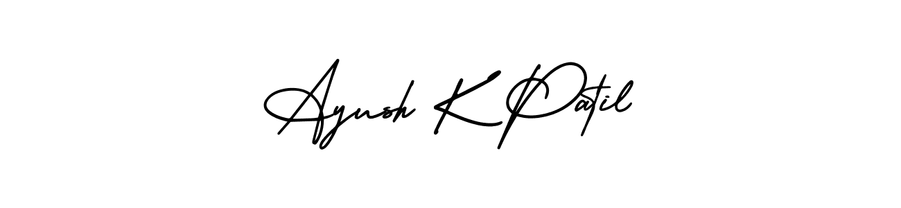 if you are searching for the best signature style for your name Ayush K Patil. so please give up your signature search. here we have designed multiple signature styles  using AmerikaSignatureDemo-Regular. Ayush K Patil signature style 3 images and pictures png