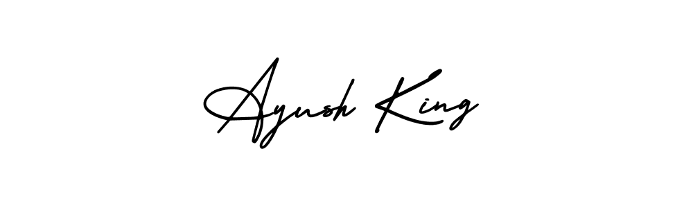 Ayush King stylish signature style. Best Handwritten Sign (AmerikaSignatureDemo-Regular) for my name. Handwritten Signature Collection Ideas for my name Ayush King. Ayush King signature style 3 images and pictures png