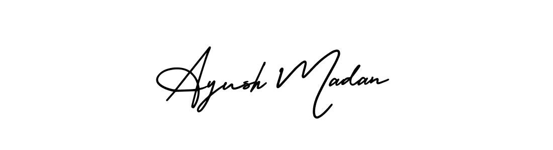 See photos of Ayush Madan official signature by Spectra . Check more albums & portfolios. Read reviews & check more about AmerikaSignatureDemo-Regular font. Ayush Madan signature style 3 images and pictures png