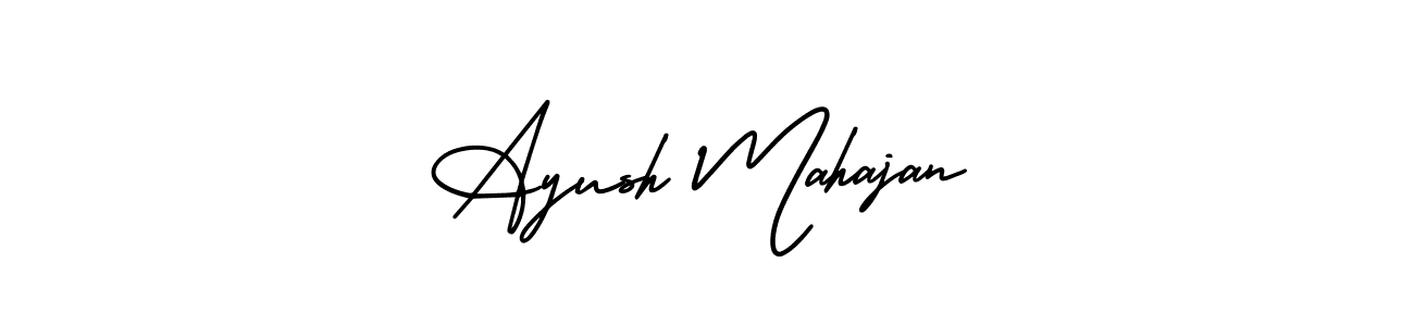 Make a beautiful signature design for name Ayush Mahajan. With this signature (AmerikaSignatureDemo-Regular) style, you can create a handwritten signature for free. Ayush Mahajan signature style 3 images and pictures png