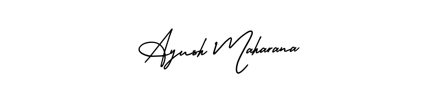 Use a signature maker to create a handwritten signature online. With this signature software, you can design (AmerikaSignatureDemo-Regular) your own signature for name Ayush Maharana. Ayush Maharana signature style 3 images and pictures png