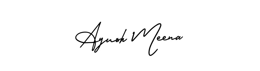 How to make Ayush Meena signature? AmerikaSignatureDemo-Regular is a professional autograph style. Create handwritten signature for Ayush Meena name. Ayush Meena signature style 3 images and pictures png