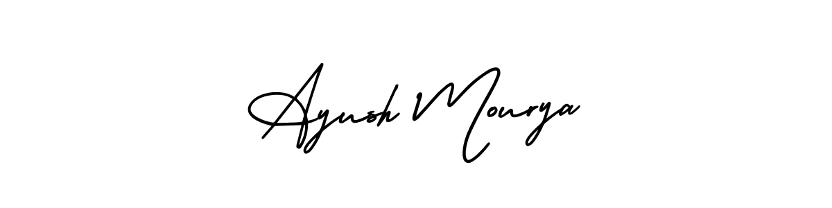 Create a beautiful signature design for name Ayush Mourya. With this signature (AmerikaSignatureDemo-Regular) fonts, you can make a handwritten signature for free. Ayush Mourya signature style 3 images and pictures png